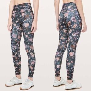 lululemon floral wunder under high rise tight 28" luxtreme‎